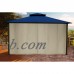 Carolina 10' x 12' Gazebo with Navy Top and Privacy Curtains and Mosquito Netting   568152352
